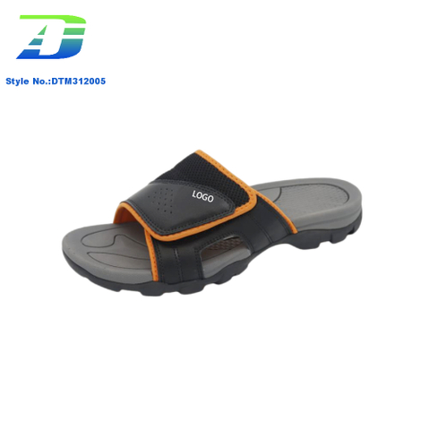 New Men's Velcro Slippers for Outdoor Breathable and Anti Slip Sandals for Summer Wear