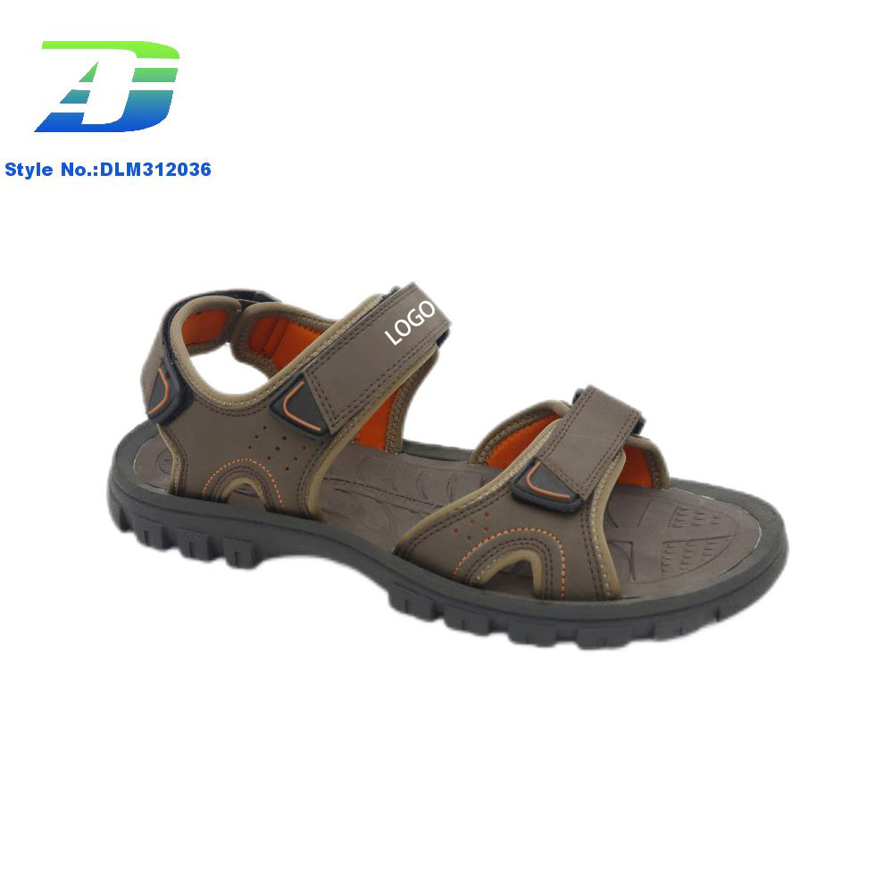 2024 New Fashion Simple Flat Bottom Casual Sandal Men\'s Comfortable and Breathable Outdoor Shoes