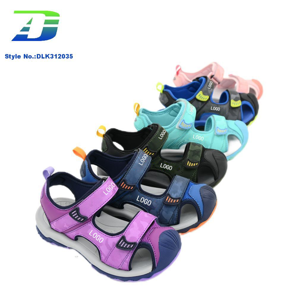 Summer Customize LOGO Closed Toe Kids Outdoor Sports Sandal Comfortable Beach Shoes Hiking Sandals