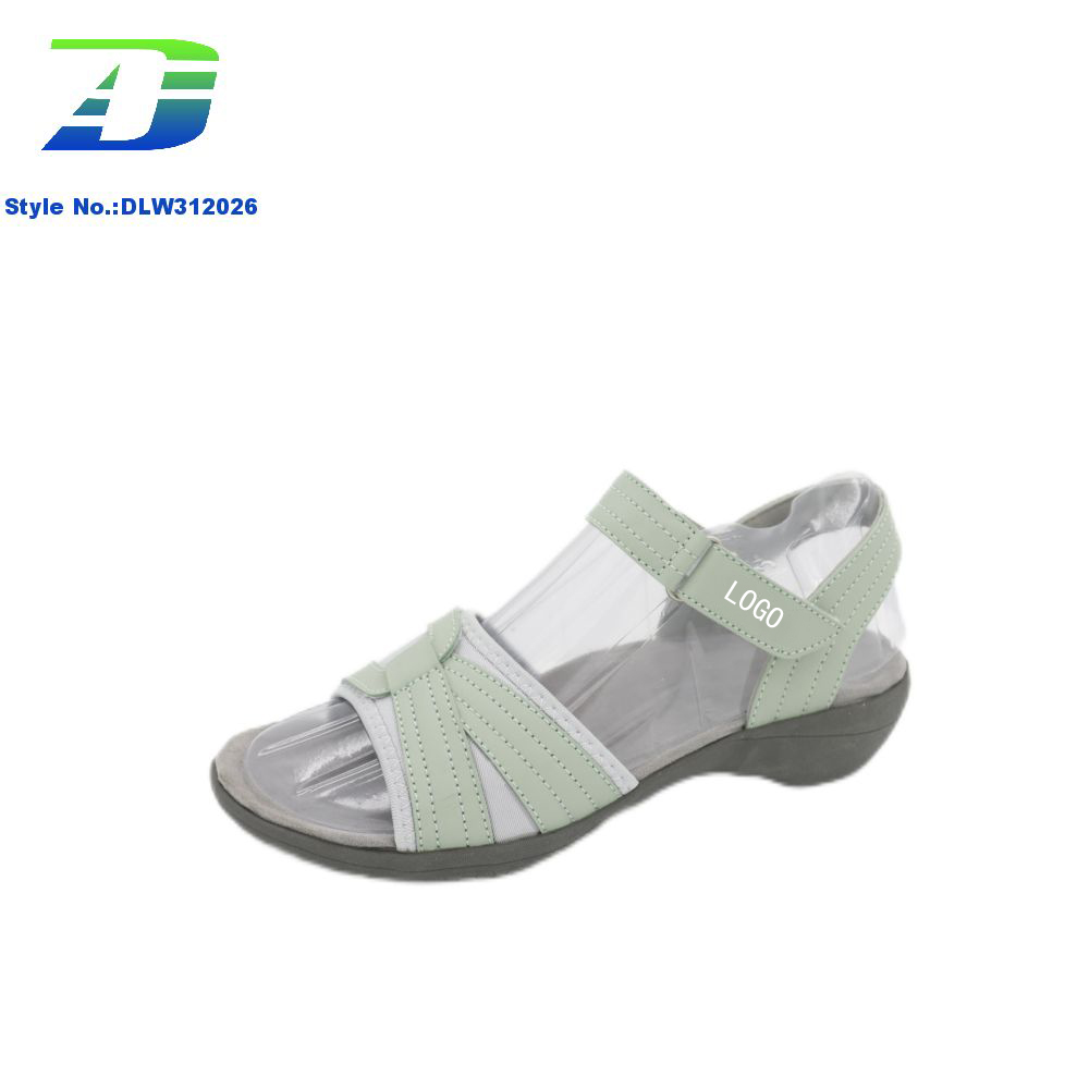 2024 Summer New Anti Slip Cushioning Wear Resistant Velcro Women\'s Hiking Sandal Outdoor Beach Shoes