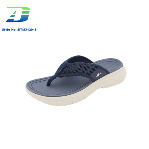 Summer New Breathable Mesh Herringbone Slippers for Men's Outdoor Slippers Beach Sandals