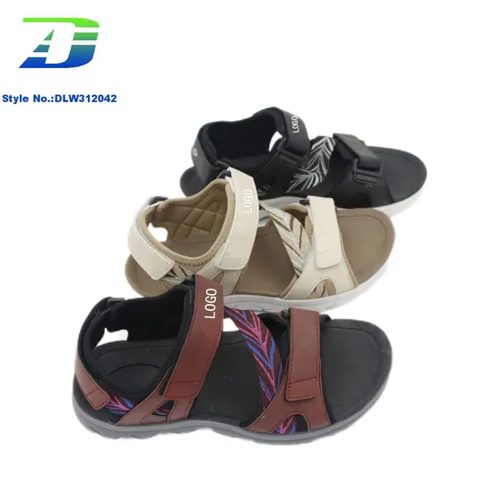 New Women's Open Toe PU and Webbing Upper Sandal Lightweight Beach Shoes