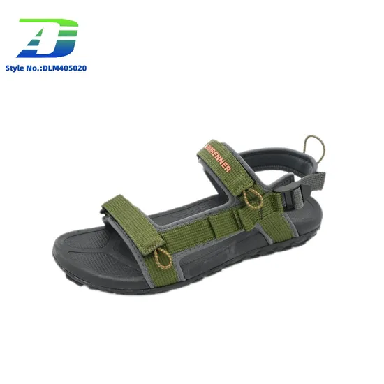 Stylish Men's Woven Strap Sandal with Adjustable Magic Buckle