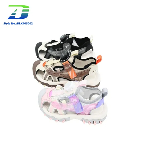 2024 New Outdoor Boys' and Girls' Hollow Breathable Baotou Campus Sports Sandal