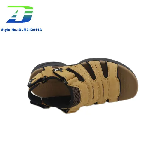 2024 Summer New Men's Leather Breathable Sandal Simple Comfortable Non Slip Outdoor Shoes