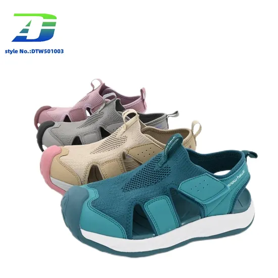 Vibrant Outdoor Women's Sandal with Unique Toe Closure Design