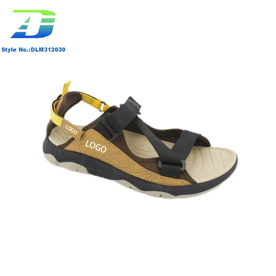 Summer New Men's Minimalist Beach Shoes PU and Webbing Upper Comfortable Casual Sandal