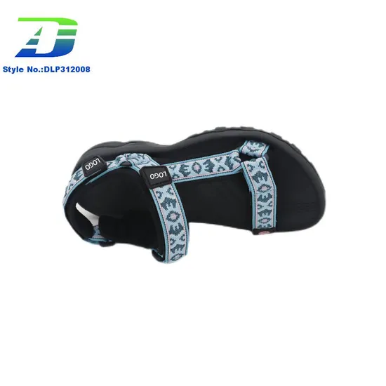 Unisex Ribbon Men's and Women's Sandal Seimi-Finished Shoes Upper with Custom Woven Pattern