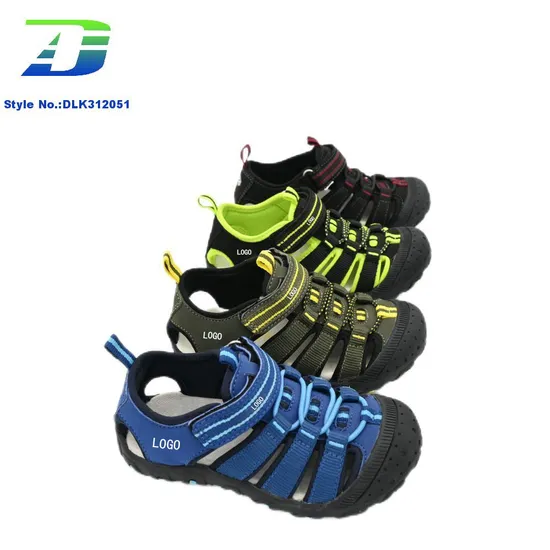 Summer New Outdoor Close Toe PU Upper Anti Collision Beach Shoes Breathable Sports Kids Sandal