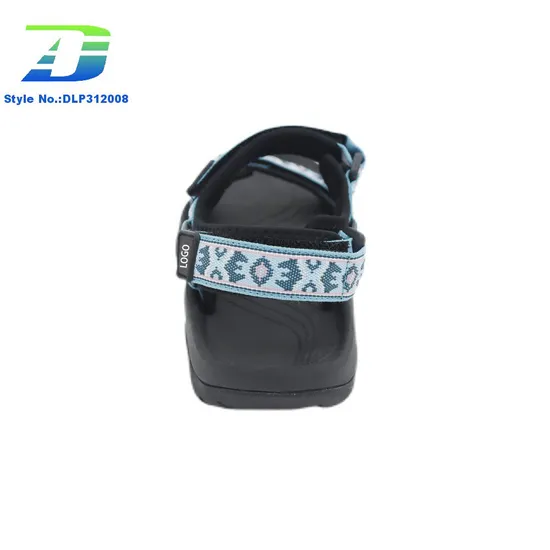 Unisex Ribbon Men's and Women's Sandal Seimi-Finished Shoes Upper with Custom Woven Pattern