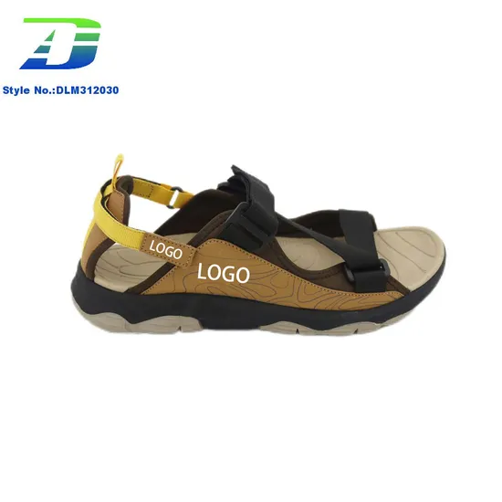 2024 Summer New Men's Minimalist Beach Shoes PU and Webbing Upper Comfortable Casual Sandal