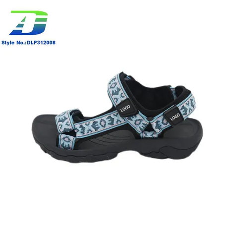 Custom Pattern Webbing Upper Women Men's Lightweight Sandals Outdoor Casual Sandal for Beach Travel