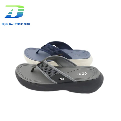 Summer New Breathable Mesh Herringbone Slippers for Men's Outdoor Slippers Beach Sandals