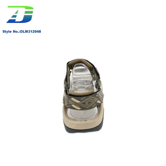 Custom Ribbon Pattern Upper Outdoor Anti Slip Leisure Sandal Summer Shoes for Men