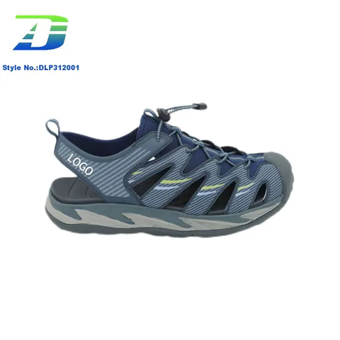 New Outdoor Sports Close Toed Beach Shoes Sky PU Upper Elastic Adjusting Buckle Men Women Sandal