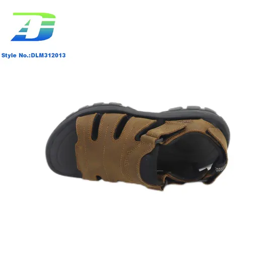 Fashionable and Minimalist Genuine Leather Casual Sandal for Men's Comfortable and Breathable Outdoor Shoes