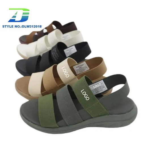 Custom Factory Summer New Women's Casual Elastic Webbing School Shoes Comfortable and Leisure Outdoor Walking Sandal