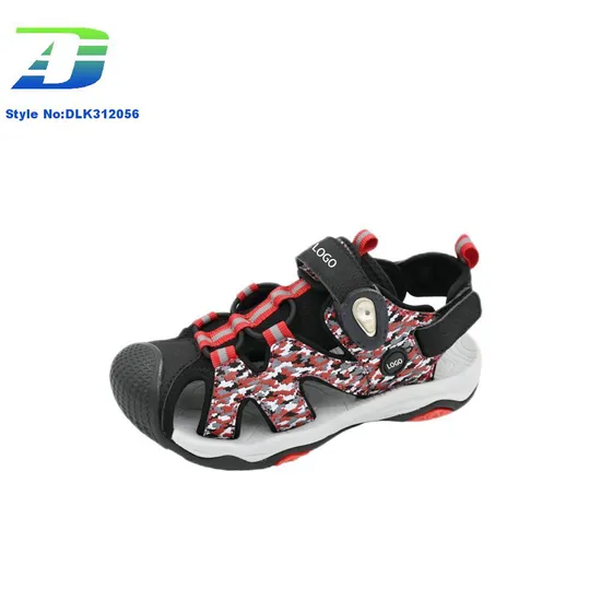 New Children's Fashion Camo PU and Mesh Upper Beach Shoes Summer Baotou Outdoor Sports Sandal