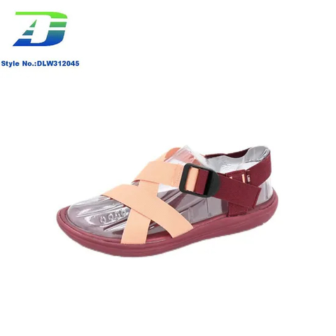 2024 Summer New Flat Bottom Open Toe Ribbon Sports Sandal Outdoor Women's Shoes